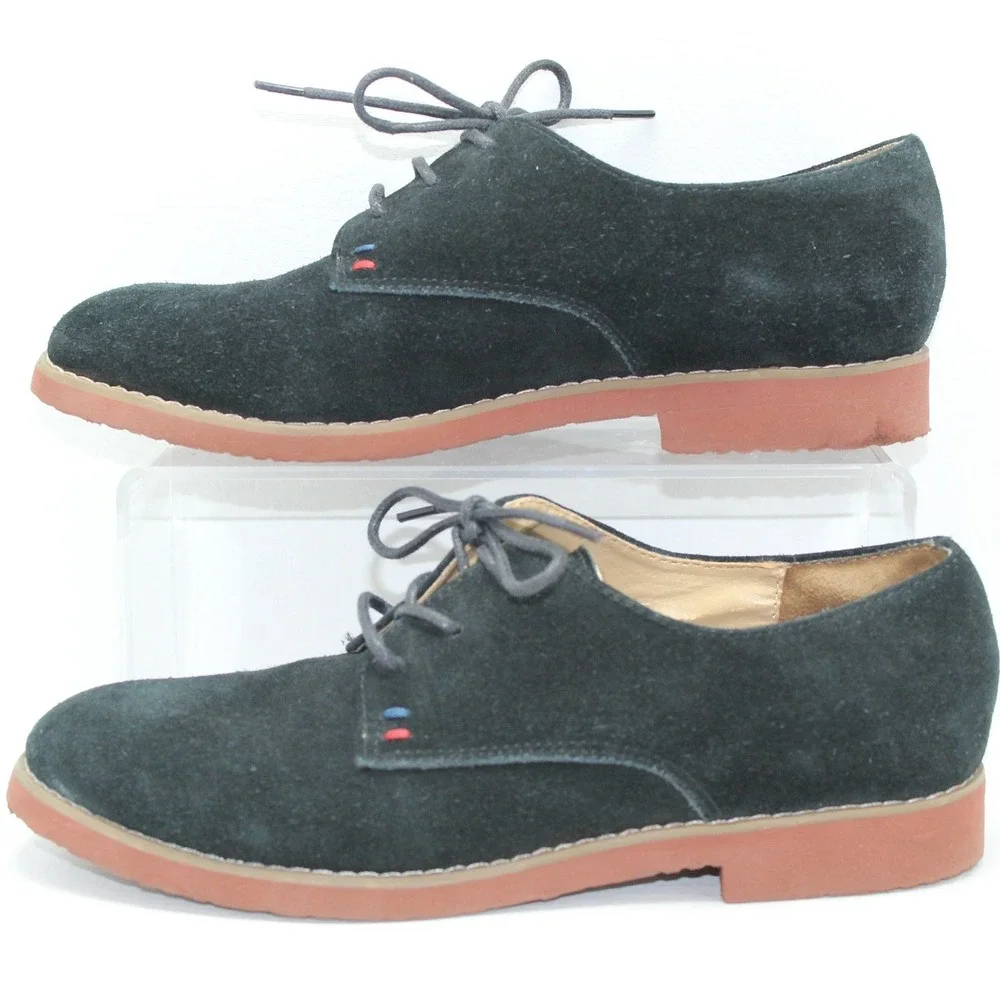 Tommy Hilfiger TWHONEYBEE-T‎ Navy Blue Suede Oxford Shoes Mens 7M Lace Up Derby